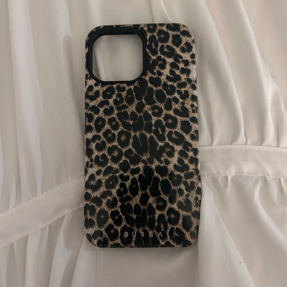 BURGA Leopard Print Phone Case - Black and Brown